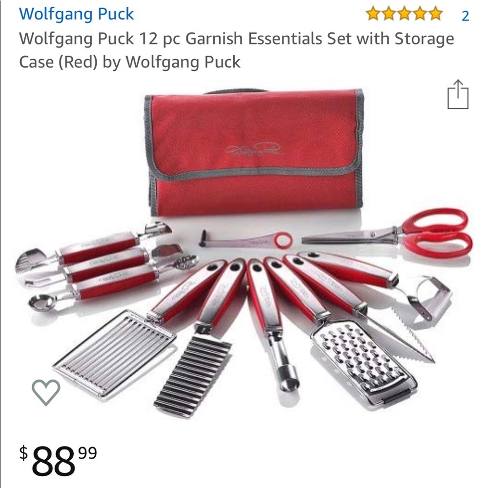 Wolfgang Puck 12-Pc Garnish Set with Storage Case